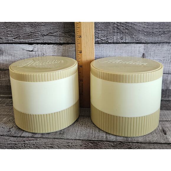 Vintage ALADDIN JAR Model 7000 Beige Insulated Hot Cold Freezer Thermo - Picture 2 of 9